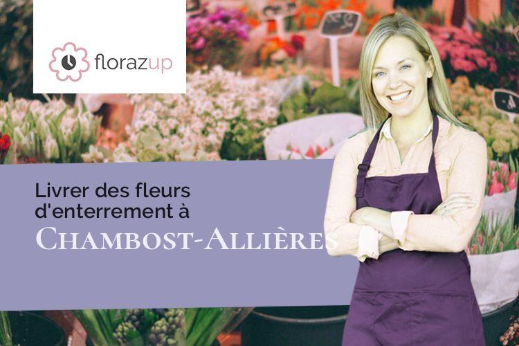 couronnes de fleurs pour un deuil à Chambost-Allières (Rhône/69870)