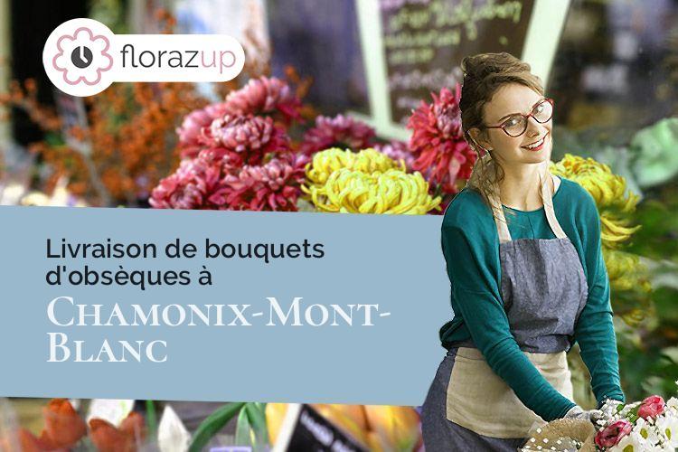 compositions florales pour des funérailles à Chamonix-Mont-Blanc (Haute-Savoie/74400)