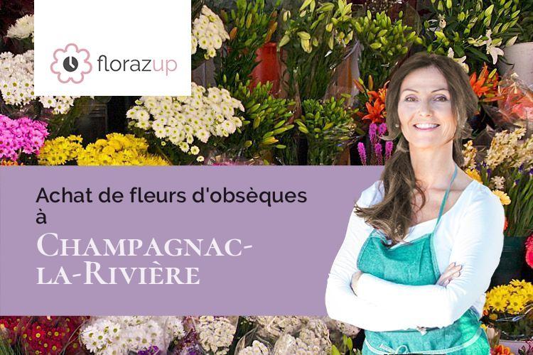 couronnes florales pour des obsèques à Champagnac-la-Rivière (Haute-Vienne/87150)