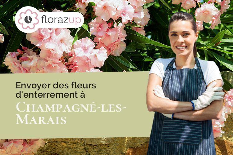 couronnes florales pour des funérailles à Champagné-les-Marais (Vendée/85450)