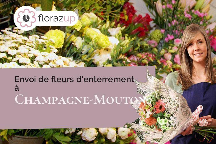 coupes de fleurs pour un enterrement à Champagne-Mouton (Charente/16350)