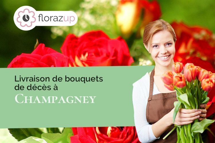 couronnes de fleurs pour des obsèques à Champagney (Haute-Saône/70290)