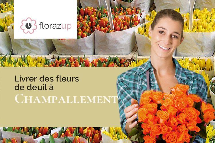 coeurs de fleurs pour un deuil à Champallement (Nièvre/58420)