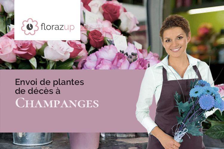 fleurs deuil pour un décès à Champanges (Haute-Savoie/74500)