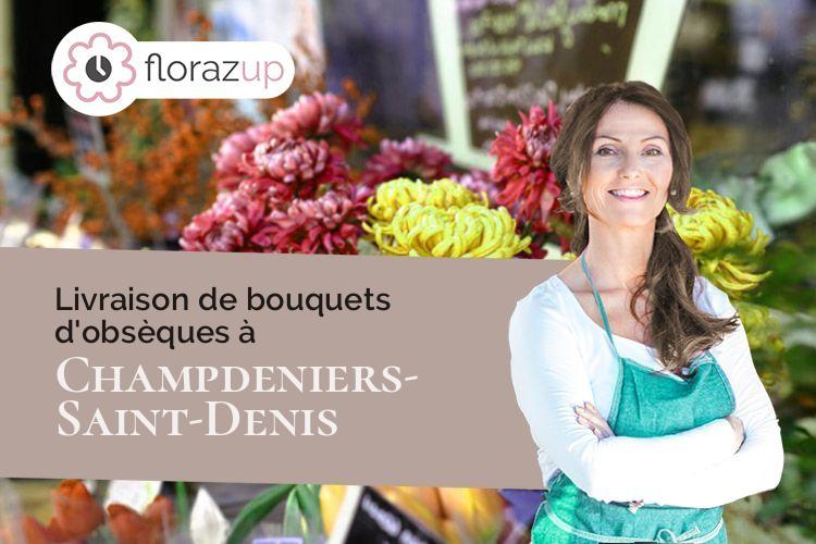 fleurs deuil pour un enterrement à Champdeniers-Saint-Denis (Deux-Sèvres/79220)