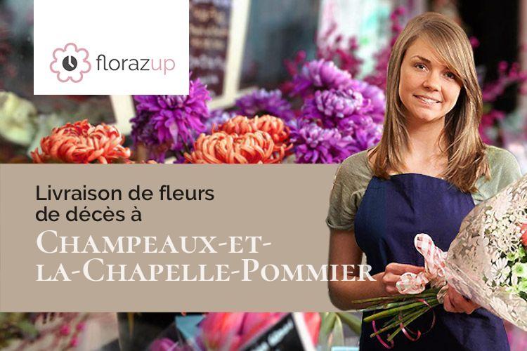 couronnes florales pour des funérailles à Champeaux-et-la-Chapelle-Pommier (Dordogne/24340)