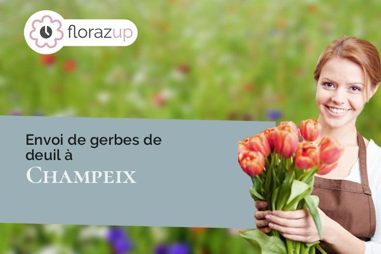 gerbes de fleurs pour une crémation à Champeix (Puy-de-Dôme/63320)