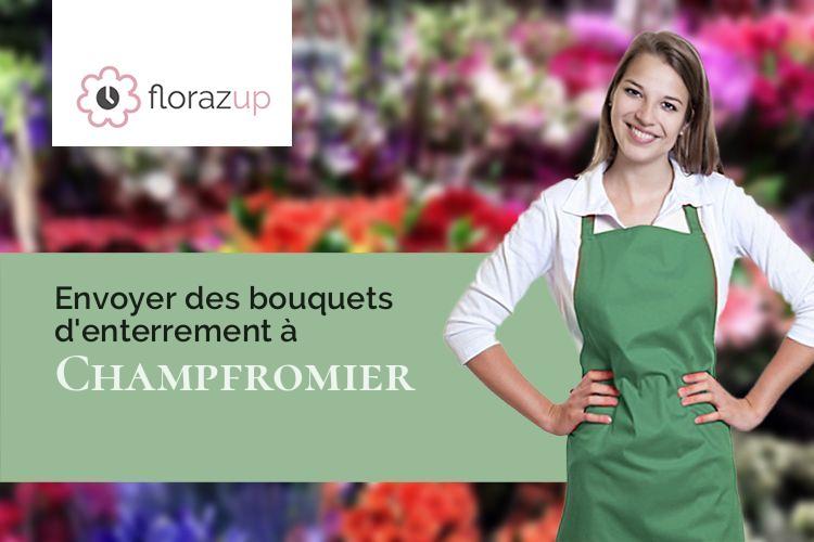 couronnes de fleurs pour un deuil à Champfromier (Ain/01410)