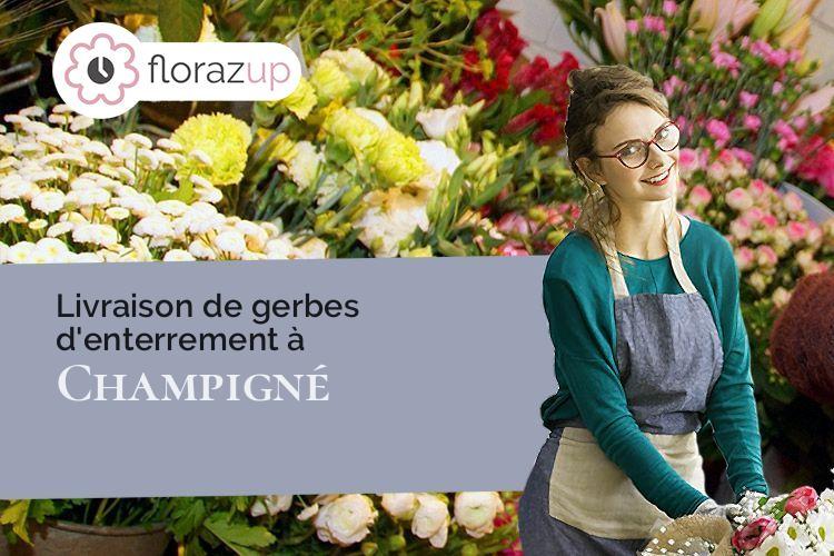 compositions de fleurs pour un deuil à Champigné (Maine-et-Loire/49330)