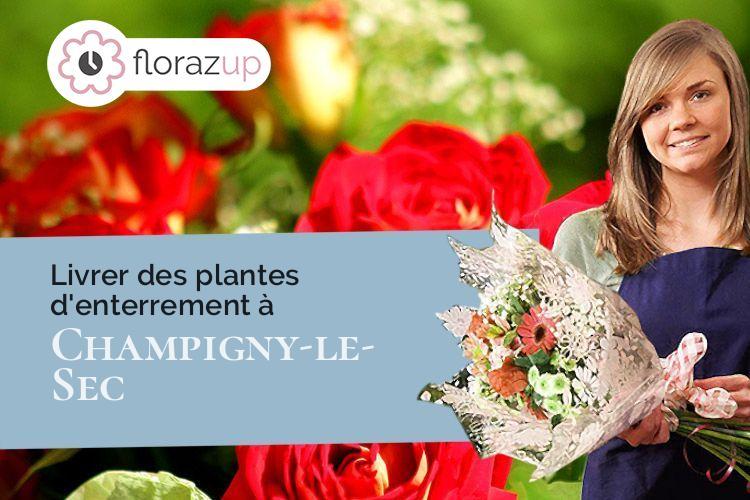 couronnes florales pour un deuil à Champigny-le-Sec (Vienne/86170)
