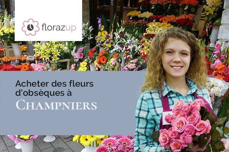 couronnes florales pour un deuil à Champniers (Vienne/86400)