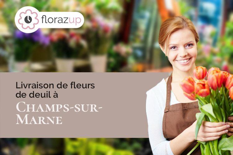 couronnes de fleurs pour un enterrement à Champs-sur-Marne (Seine-et-Marne/77420)