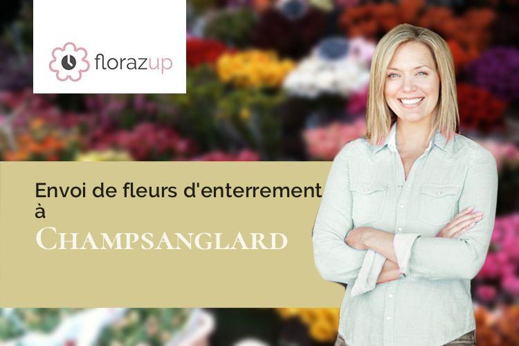 couronnes de fleurs pour un enterrement à Champsanglard (Creuse/23220)