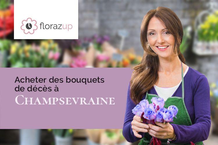 couronnes de fleurs pour des obsèques à Champsevraine (Haute-Marne/52500)