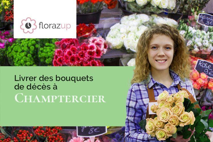 couronnes de fleurs pour des funérailles à Champtercier (Alpes-de-Haute-Provence/04660)