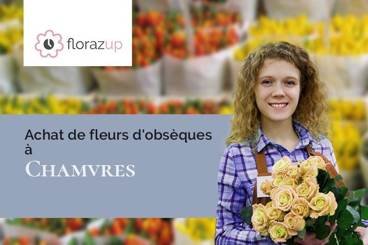 couronnes de fleurs pour une crémation à Chamvres (Yonne/89300)