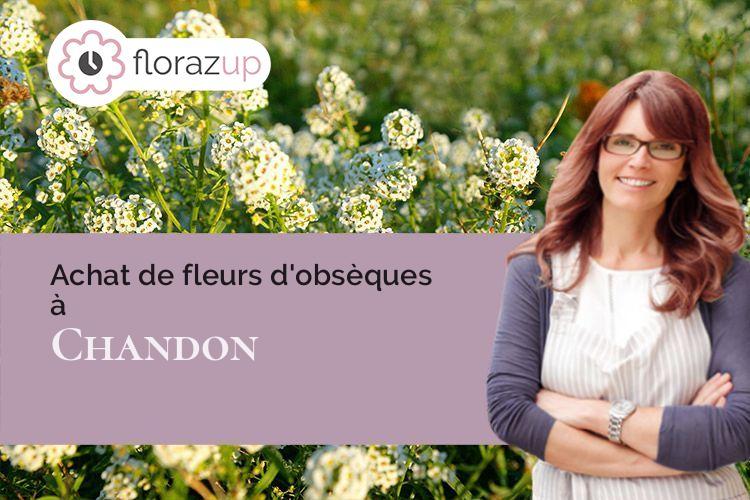 couronnes de fleurs pour une crémation à Chandon (Loire/42190)