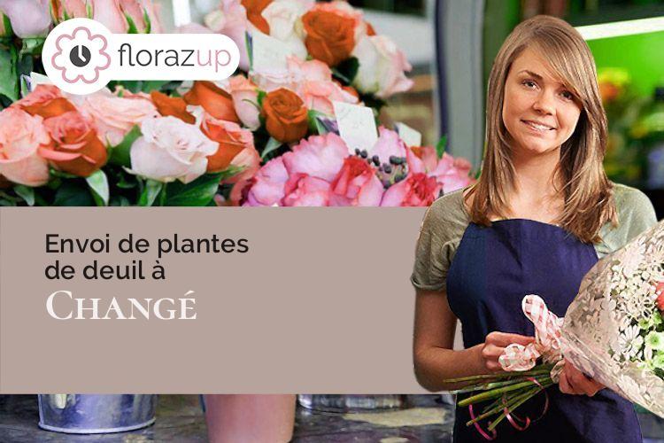 compositions de fleurs pour un enterrement à Changé (Mayenne/53810)