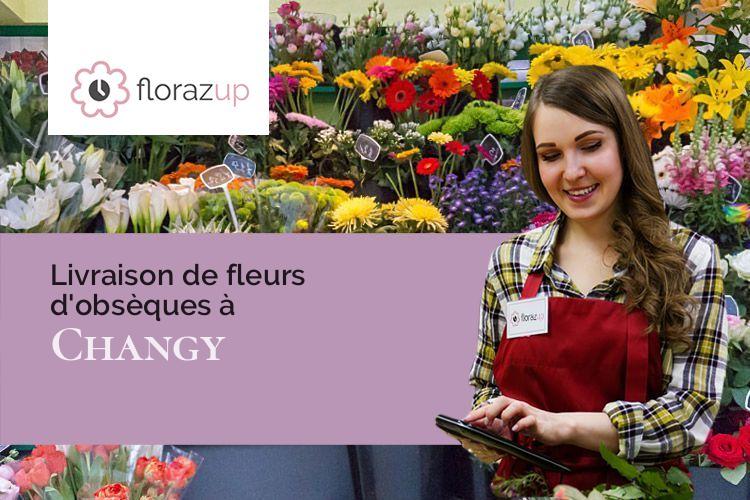 coupes de fleurs pour des funérailles à Changy (Marne/51300)