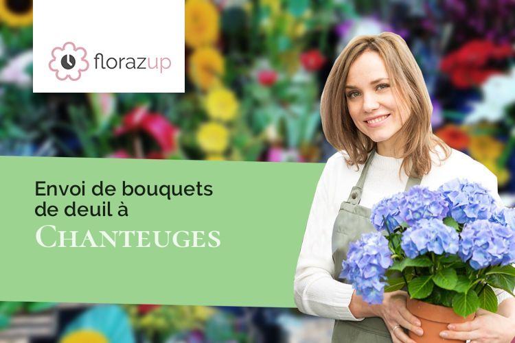 fleurs deuil pour des obsèques à Chanteuges (Haute-Loire/43300)
