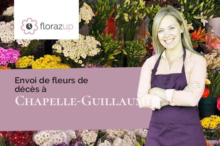 coeurs de fleurs pour un deuil à Chapelle-Guillaume (Eure-et-Loir/28330)