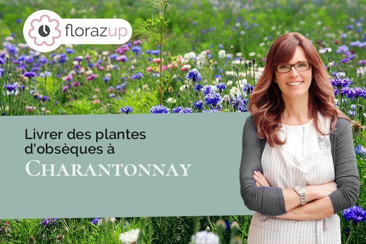 coupes de fleurs pour un enterrement à Charantonnay (Isère/38790)