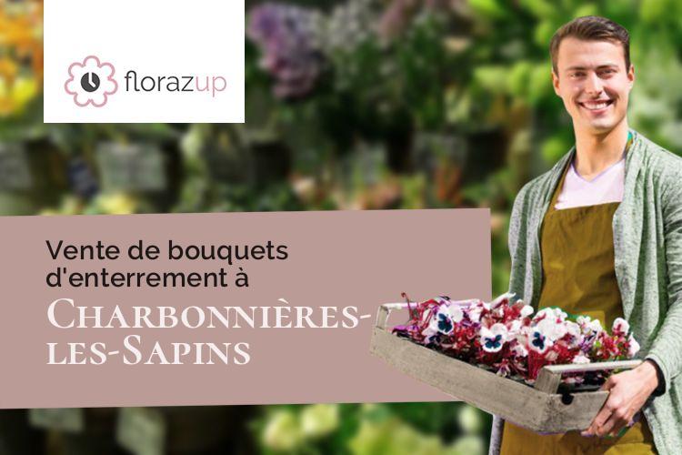 fleurs deuil pour un enterrement à Charbonnières-les-Sapins (Doubs/25620)