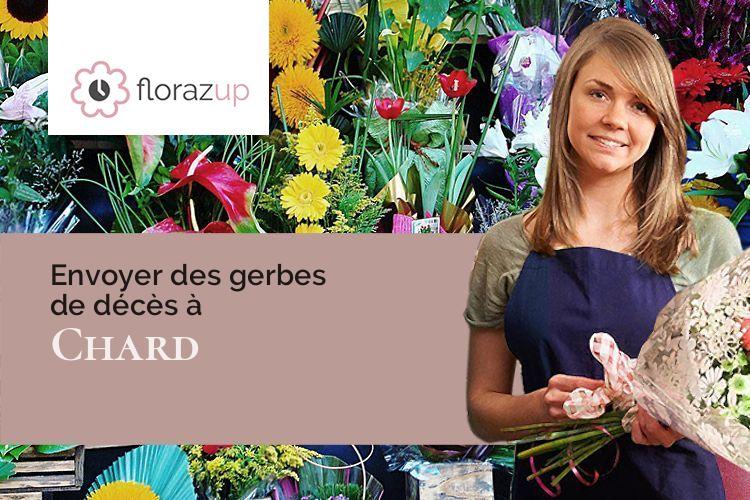 croix de fleurs pour un deuil à Chard (Creuse/23700)