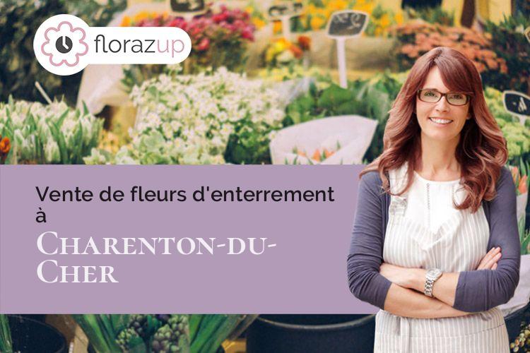 couronnes florales pour des obsèques à Charenton-du-Cher (Cher/18210)