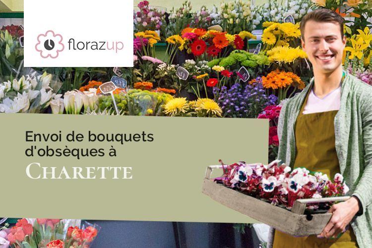gerbes de fleurs pour des funérailles à Charette (Isère/38390)
