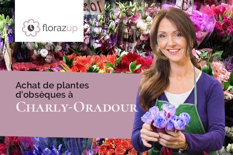 couronnes florales pour un deuil à Charly-Oradour (Moselle/57640)