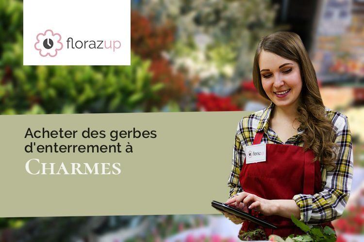 couronnes de fleurs pour un décès à Charmes (Côte-d'Or/21310)