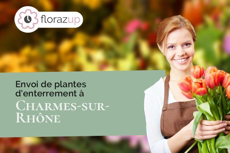 couronnes de fleurs pour une crémation à Charmes-sur-Rhône (Ardèche/07800)