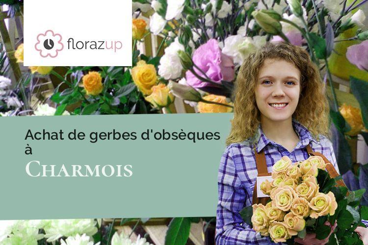 croix de fleurs pour une crémation à Charmois (Meurthe-et-Moselle/54360)