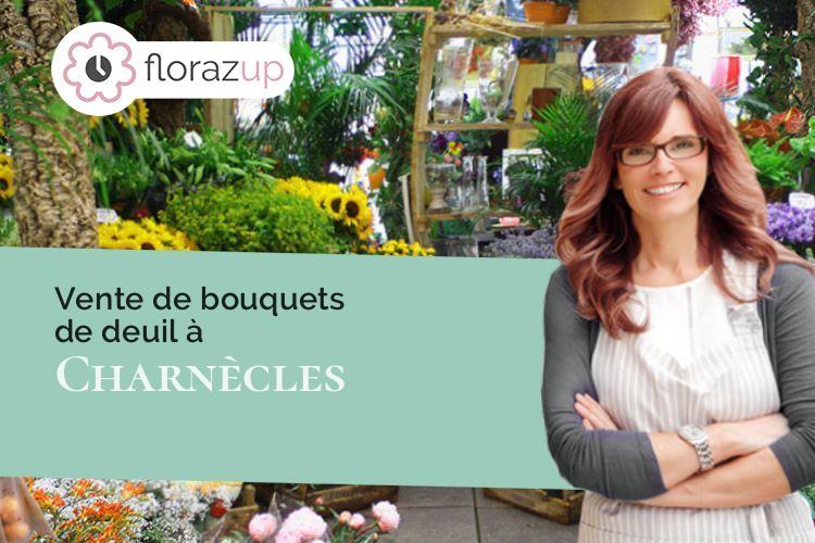 gerbes de fleurs pour un deuil à Charnècles (Isère/38140)