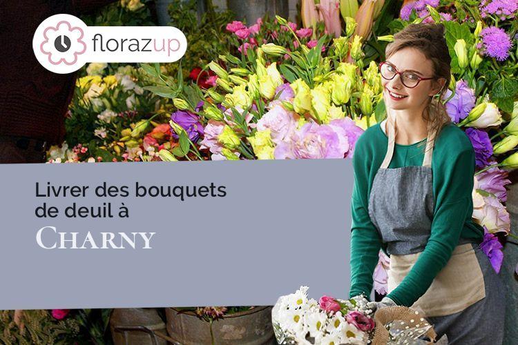 compositions florales pour une crémation à Charny (Seine-et-Marne/77410)
