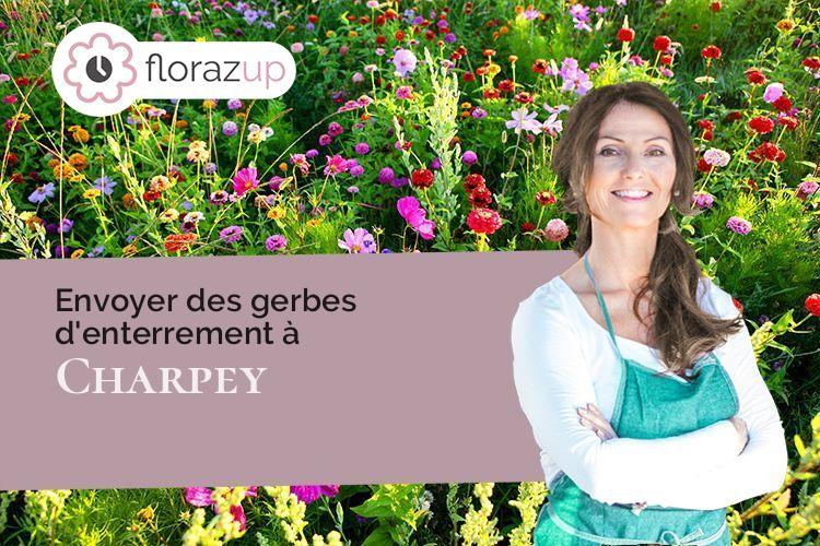 couronnes de fleurs pour une crémation à Charpey (Drôme/26300)