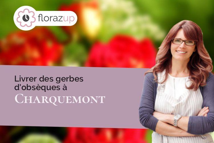 gerbes de fleurs pour des funérailles à Charquemont (Doubs/25140)