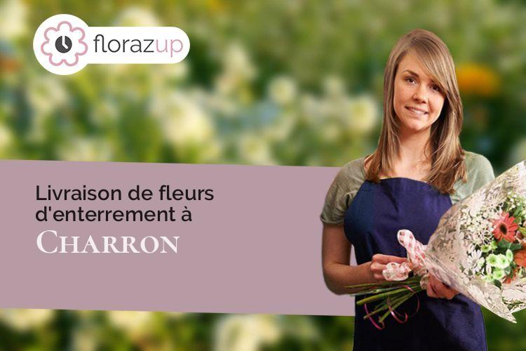 fleurs deuil pour un décès à Charron (Charente-Maritime/17230)