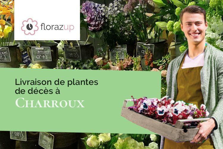 compositions de fleurs pour un enterrement à Charroux (Allier/03140)