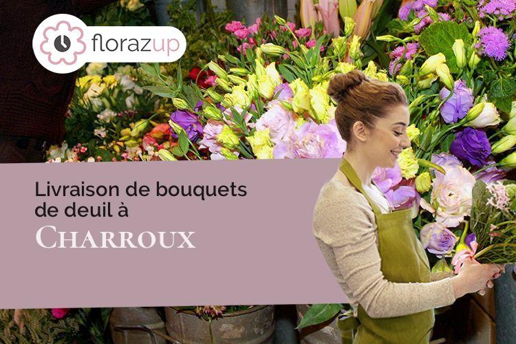 coeur de fleurs pour un enterrement à Charroux (Vienne/86250)