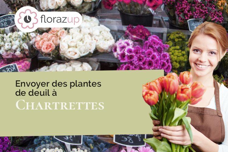 coeur de fleurs pour des funérailles à Chartrettes (Seine-et-Marne/77590)