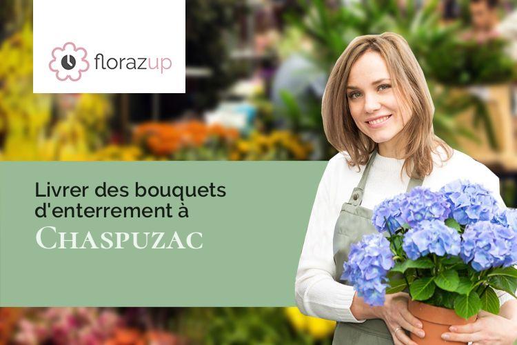 gerbes de fleurs pour des funérailles à Chaspuzac (Haute-Loire/43320)