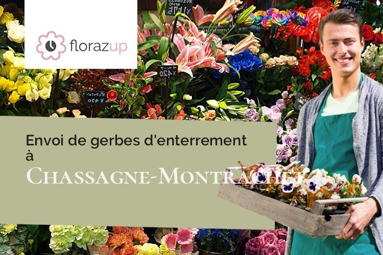couronnes florales pour une crémation à Chassagne-Montrachet (Côte-d'Or/21190)