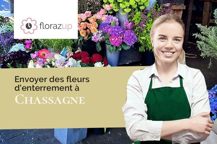 gerbes de fleurs pour une crémation à Chassagne (Puy-de-Dôme/63320)