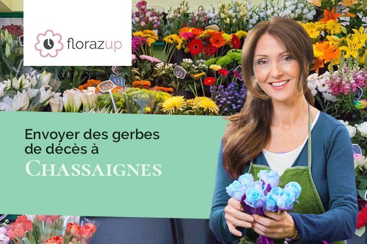 fleurs deuil pour un enterrement à Chassaignes (Dordogne/24600)
