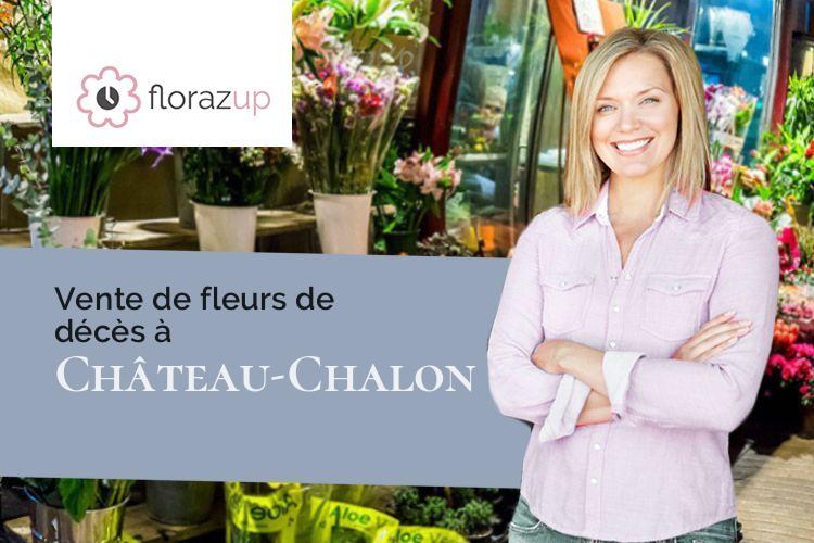coupes de fleurs pour un deuil à Château-Chalon (Jura/39210)