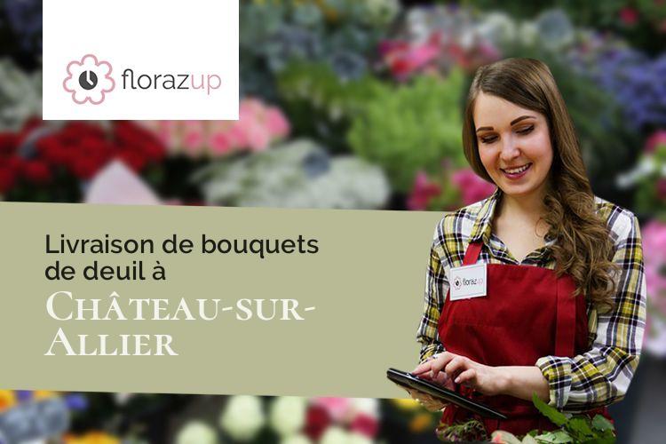 couronnes florales pour un enterrement à Château-sur-Allier (Allier/03320)