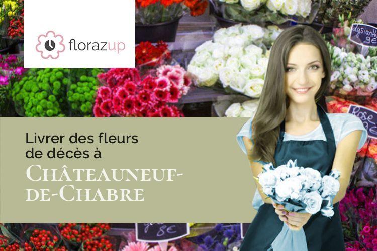 coeurs de fleurs pour un deuil à Châteauneuf-de-Chabre (Hautes-Alpes/05300)