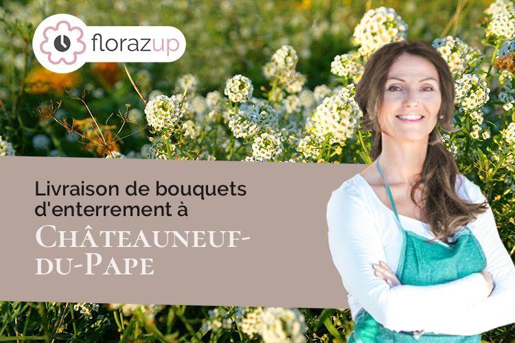 compositions florales pour une crémation à Châteauneuf-du-Pape (Vaucluse/84230)